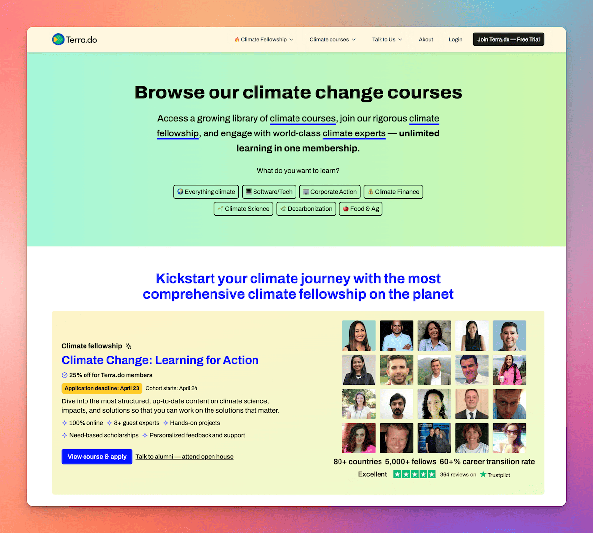 Terra.do Climate Courses Screenshot