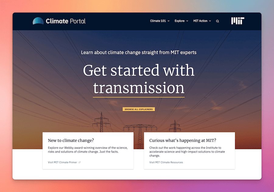 MIT Climate Courses Screenshot