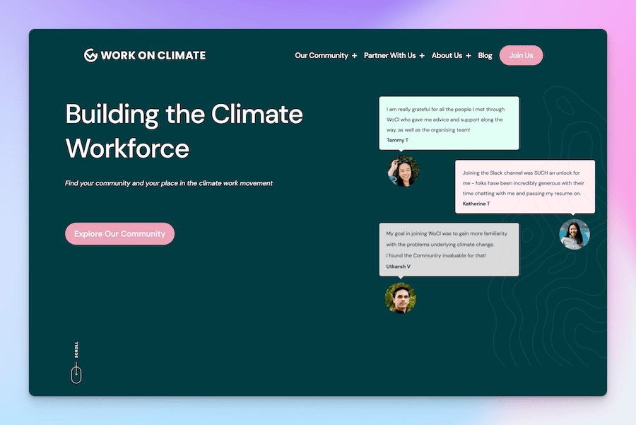 Work on Climate Screenshot